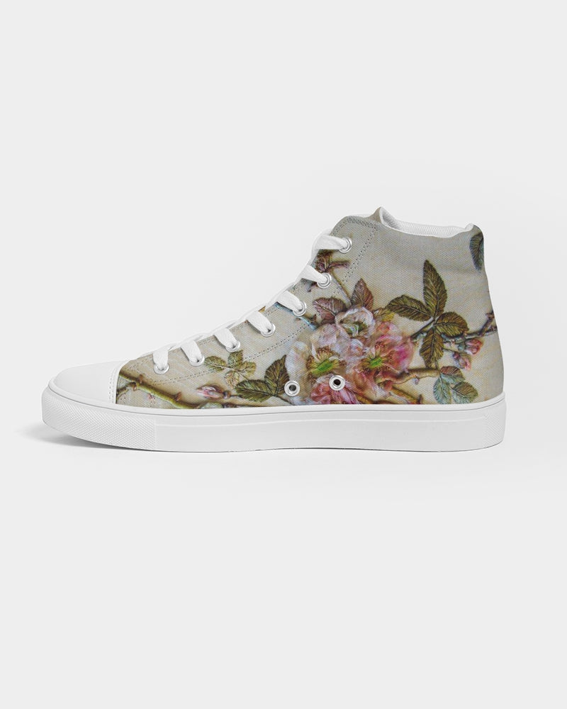 Ivory Flora Men's Hightop Canvas Shoe