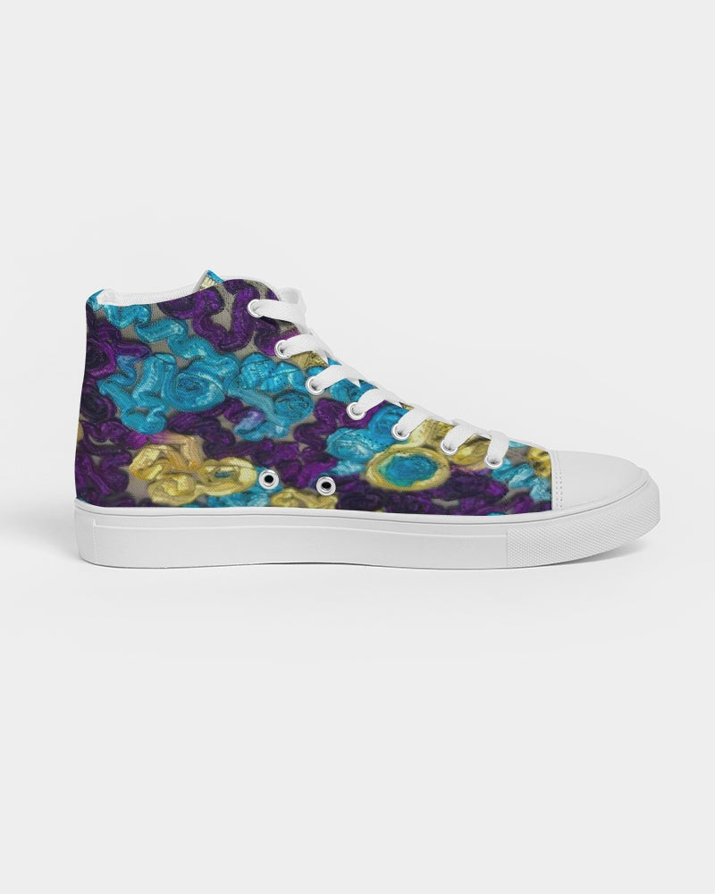 Floral Ribbon Women's Hightop Canvas Shoe