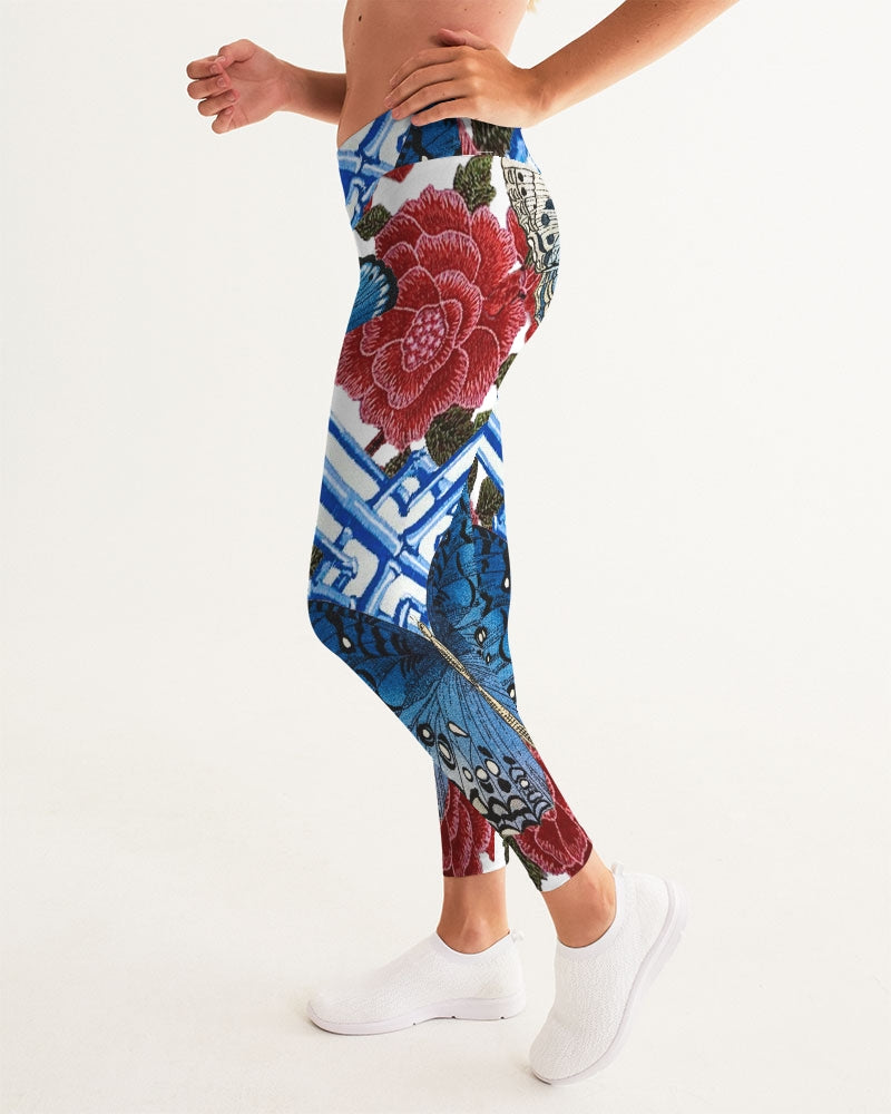 Butterflies and Roses Women's Yoga Pants