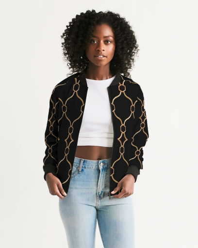Hitam Aurum Women's Bomber Jacket