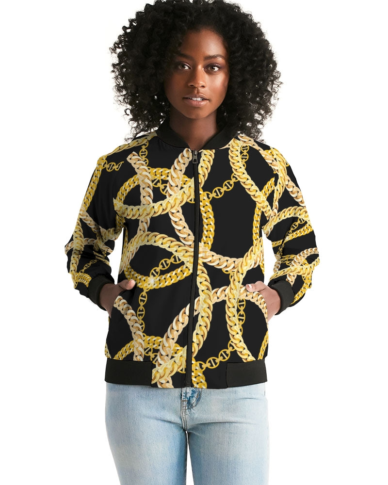 Gold Links Women's Bomber Jacket