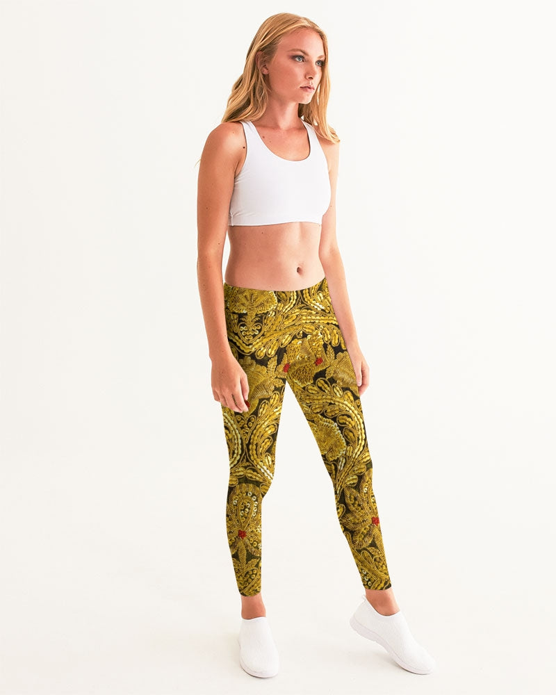 Gold Baroque Women's Yoga Pants