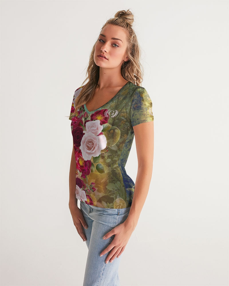 Bouquet  Women's V-Neck Tee