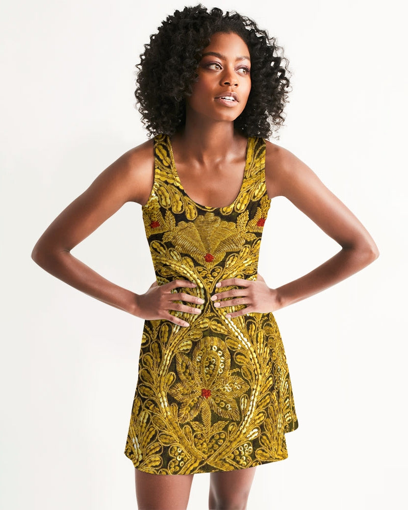 Gold Baroque Women's Racerback Dress