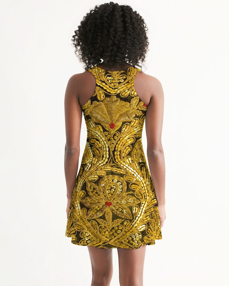 Gold Baroque Women's Racerback Dress