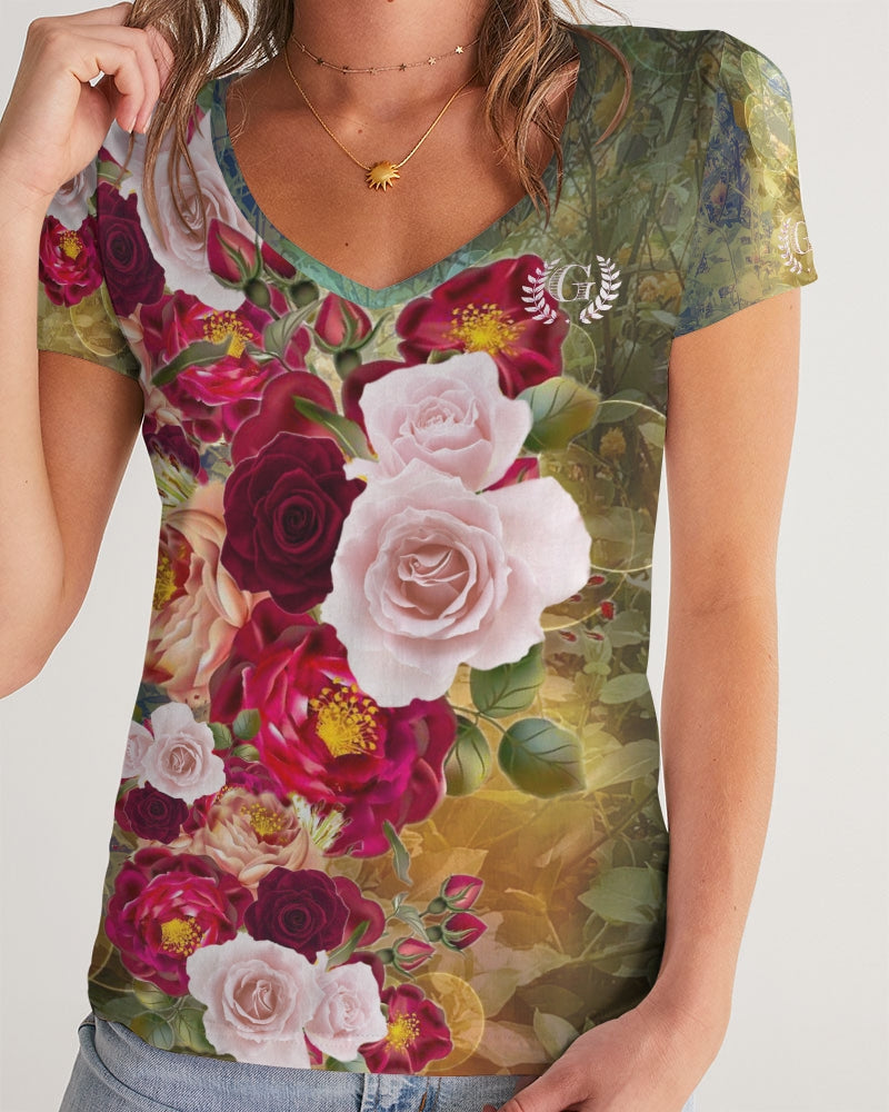 Bouquet  Women's V-Neck Tee