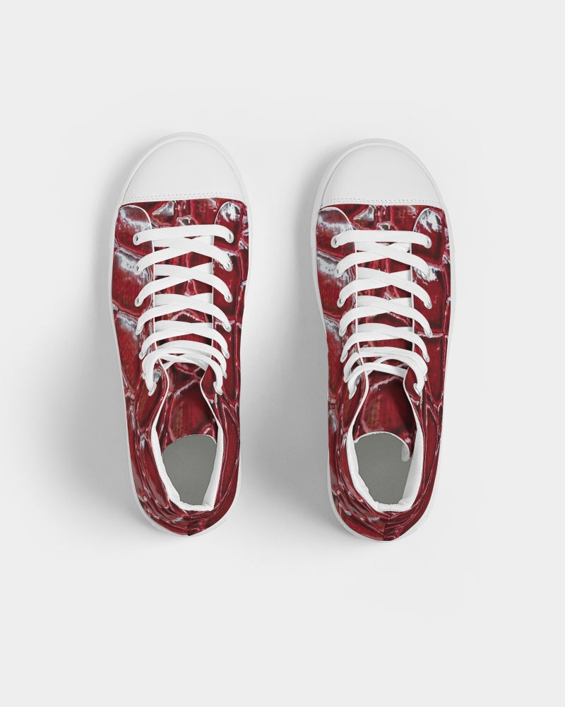 Dinosaur Block Men's Hightop Canvas Shoe
