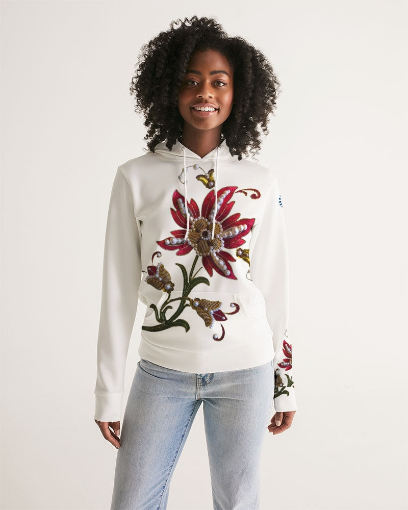 Crimson Aurum Flora Women's Hoodie