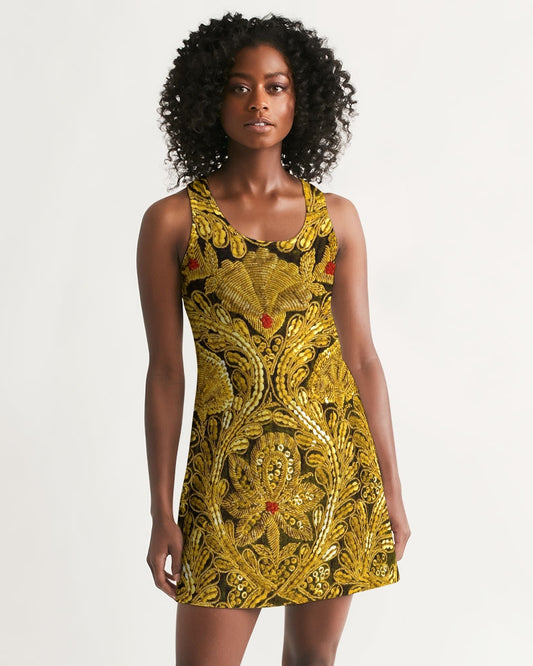 Gold Baroque Women's Racerback Dress
