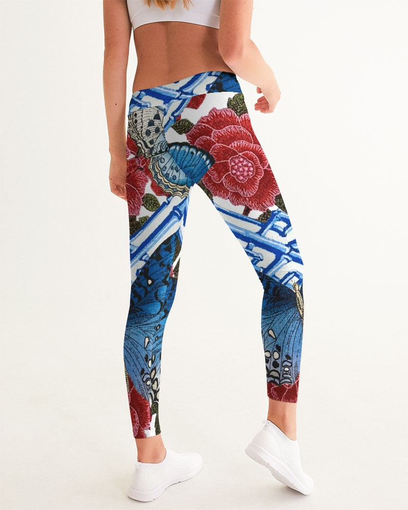 Butterflies and Roses Women's Yoga Pants