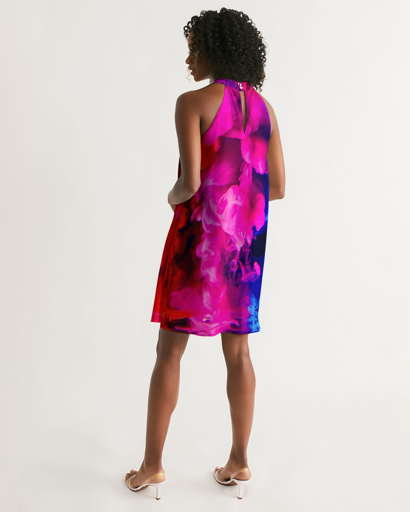 Rainbow Cloud Women's Halter Dress