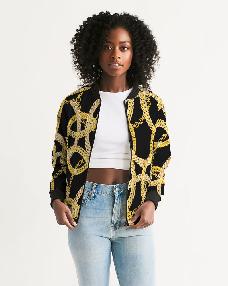 Gold Links Women's Bomber Jacket