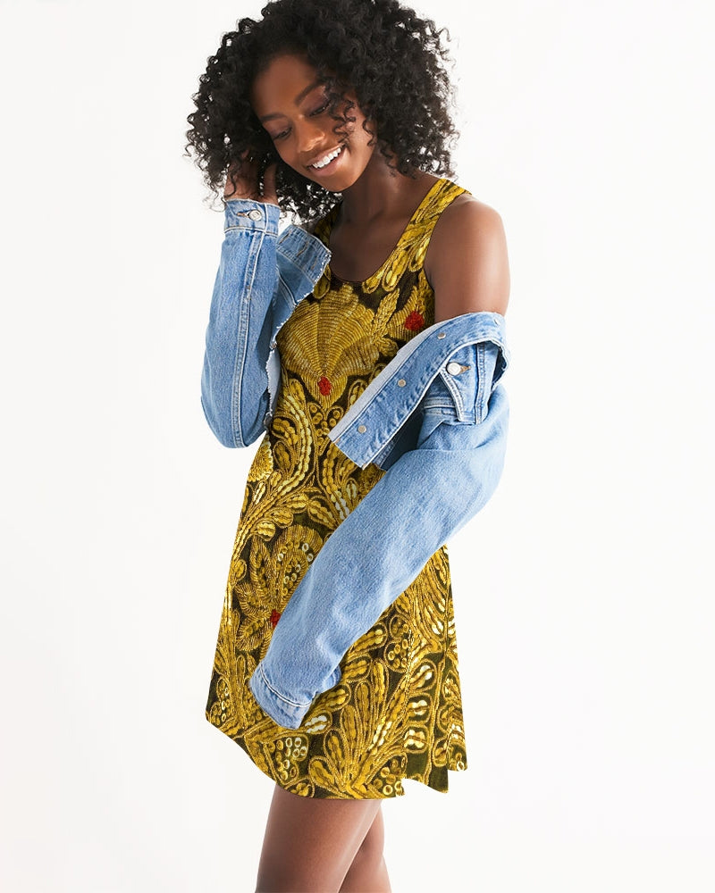 Gold Baroque Women's Racerback Dress