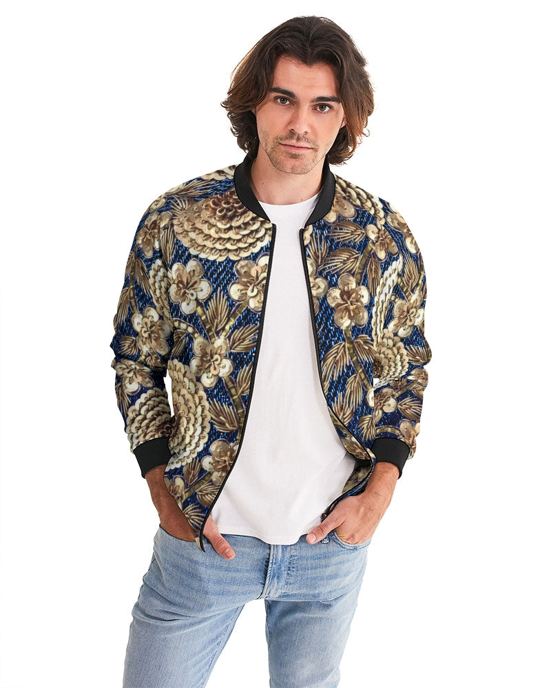 Denim & Gold Men's Bomber Jacket