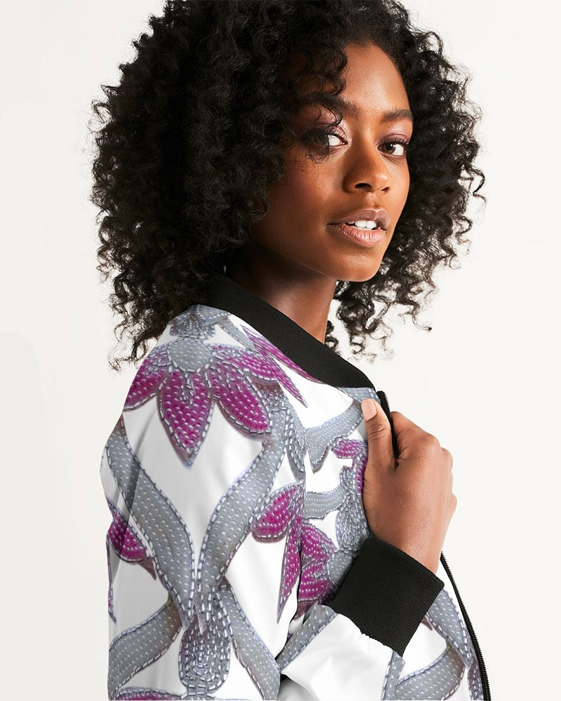 Flowers and Pearls Women's Bomber Jacket