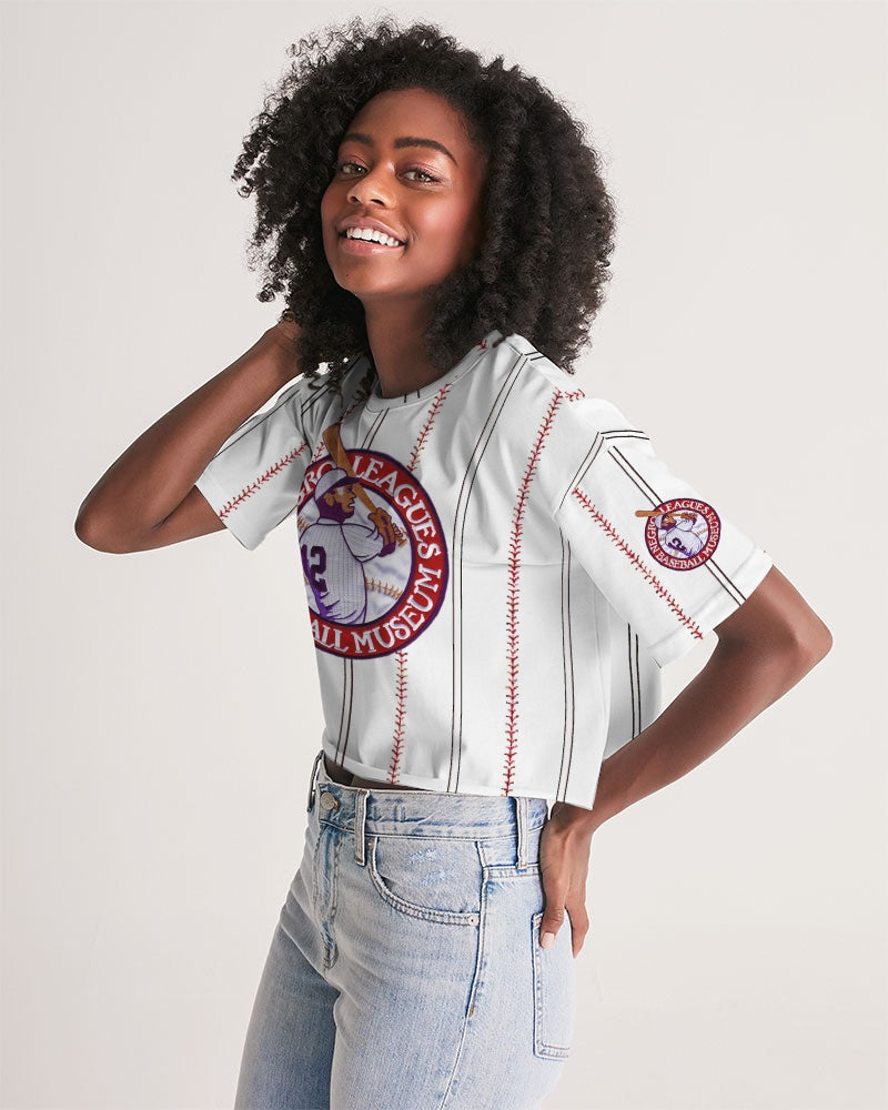 Baseball Stripes Women's Lounge Cropped Tee