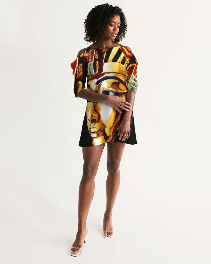 Billionaire Boyscouts King Women's Open Shoulder A-Line Dress