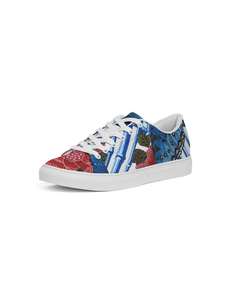 Butterflies and Roses Women's Faux-Leather Sneaker