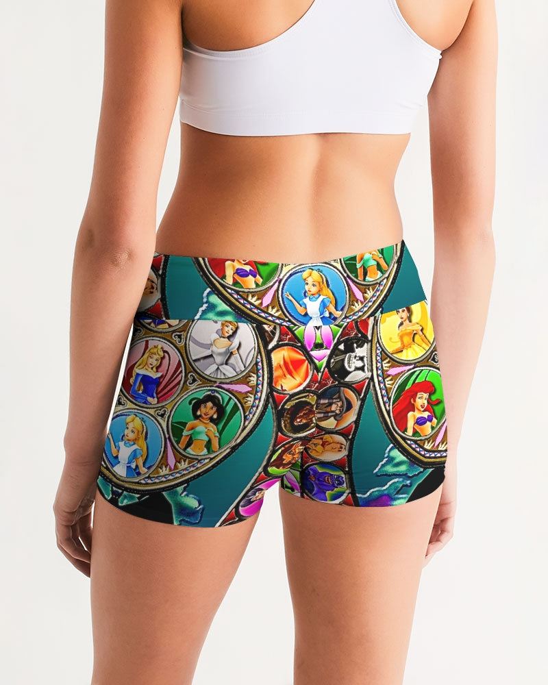 Fairytales Women's Mid-Rise Yoga Shorts