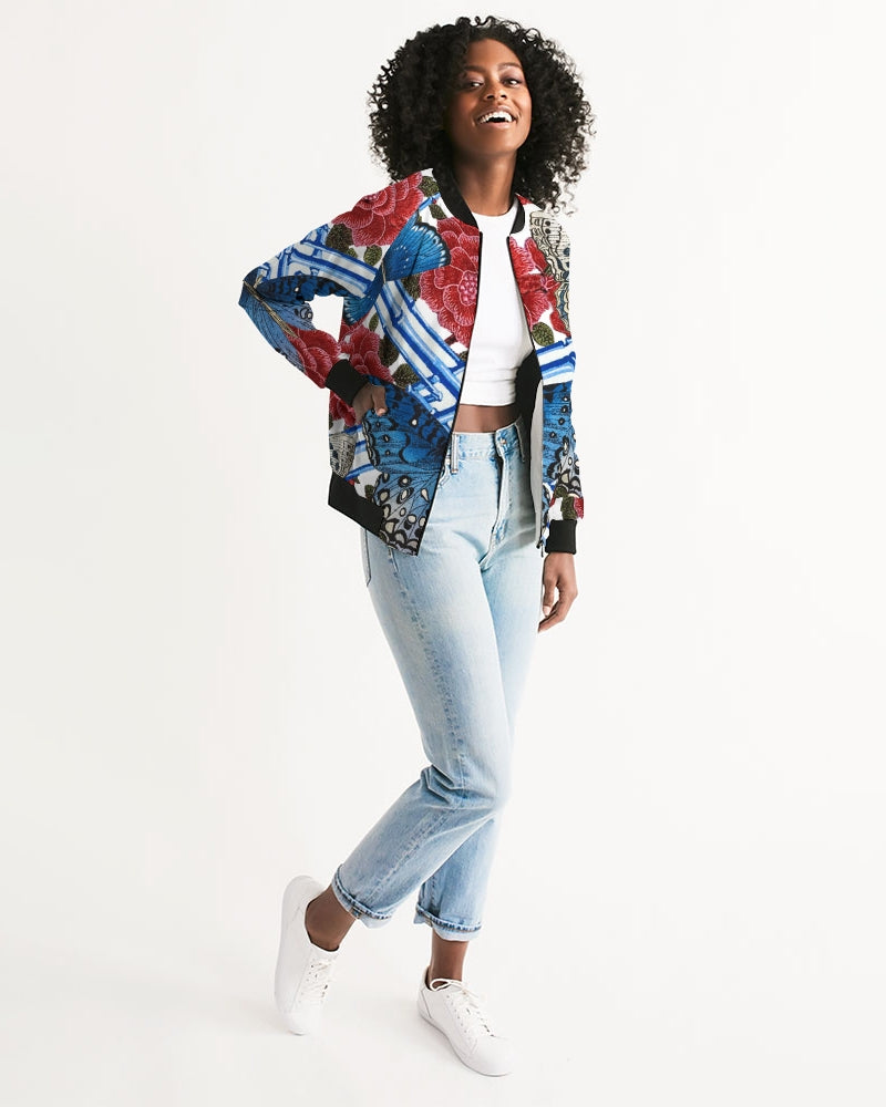Butterflies and Roses Women's Bomber Jacket