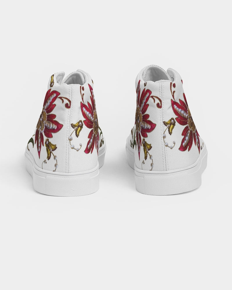 Crimson Aurum Flora Women's Hightop Canvas Shoe