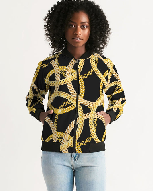 Gold Links Women's Bomber Jacket