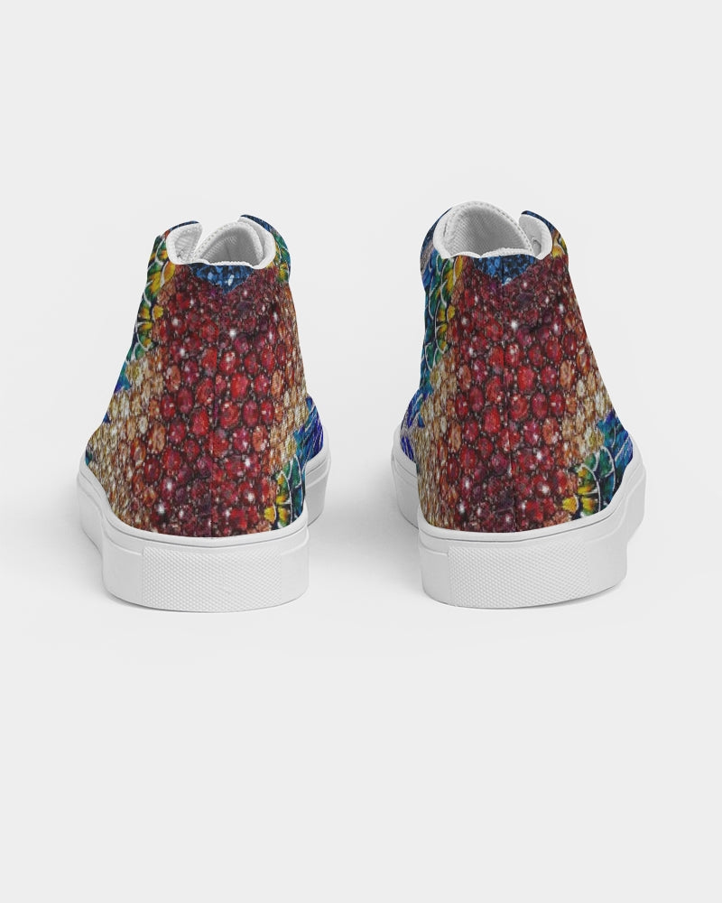 Disco Blue Women's Hightop Canvas Shoe