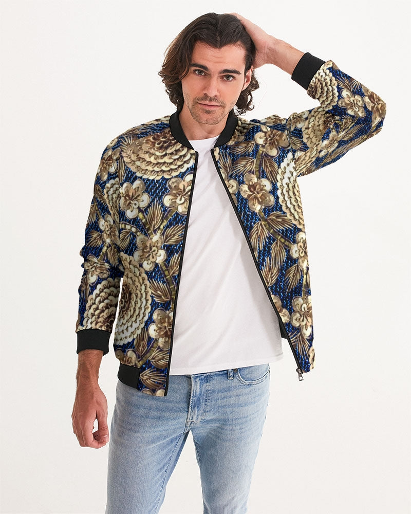 Denim & Gold Men's Bomber Jacket