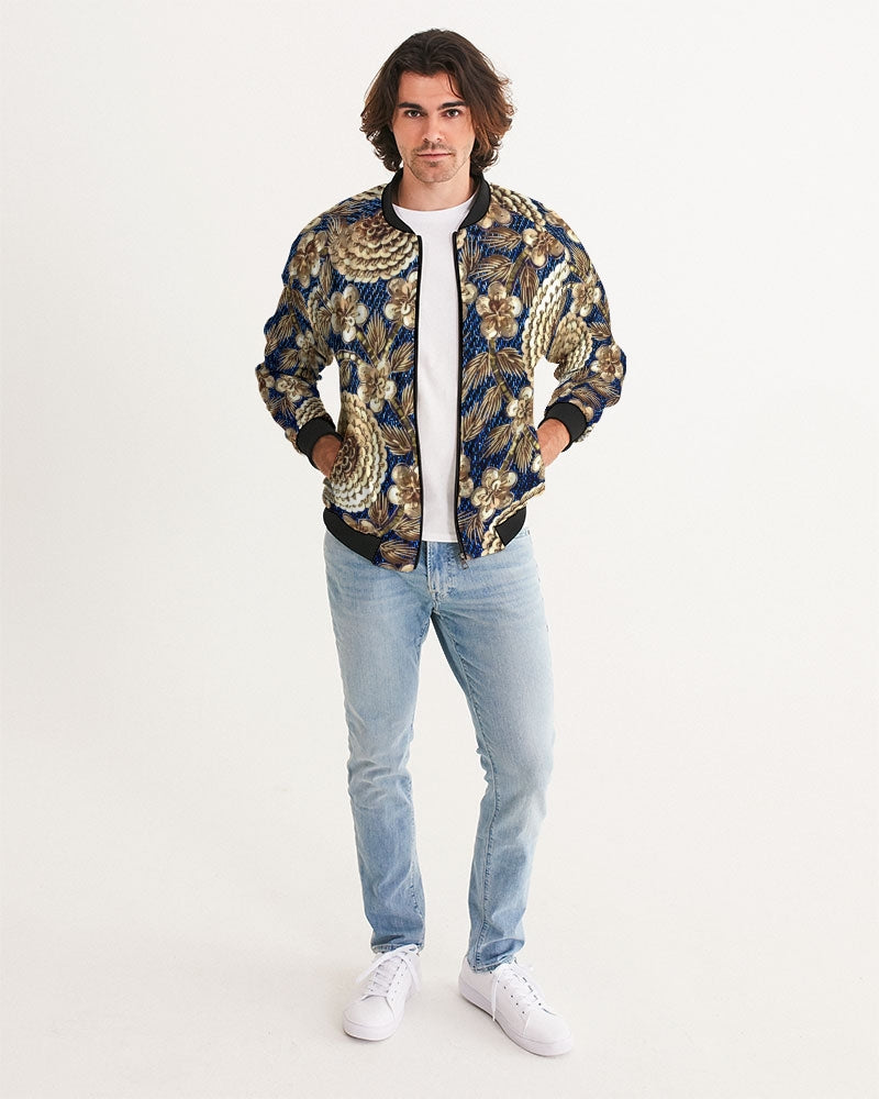 Denim & Gold Men's Bomber Jacket