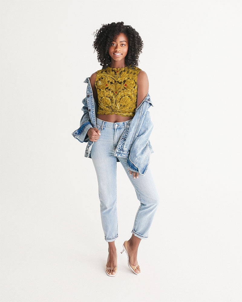 Gold Baroque Women's Twist-Front Tank