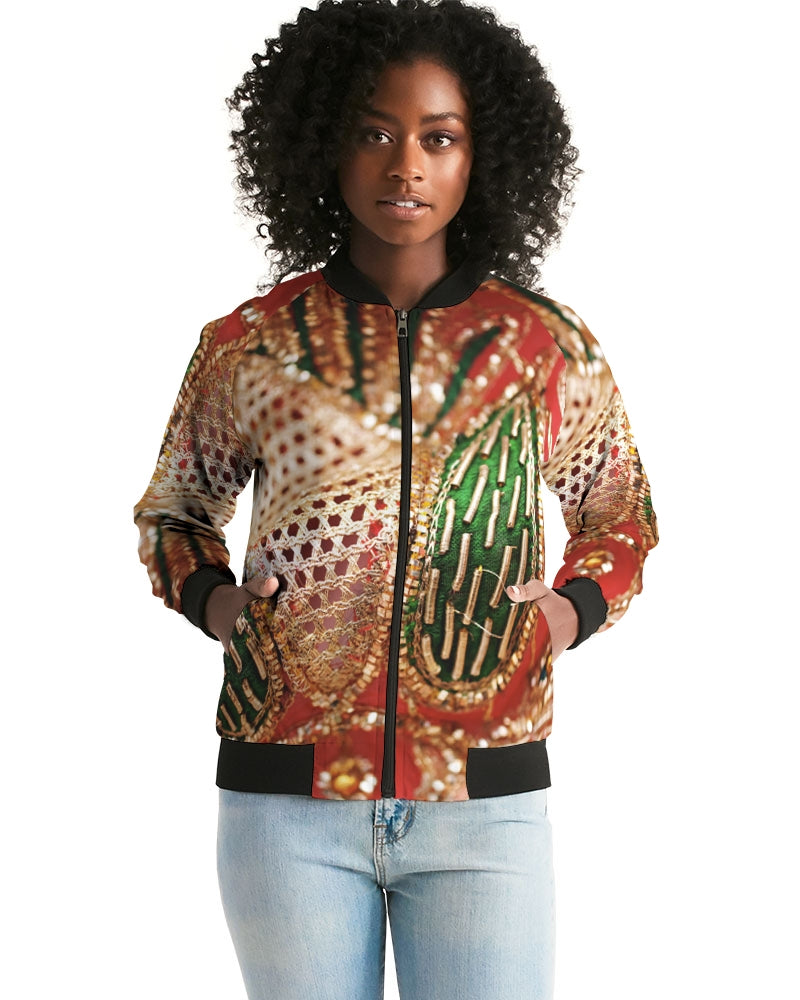 Crimson Gold Women's Bomber Jacket