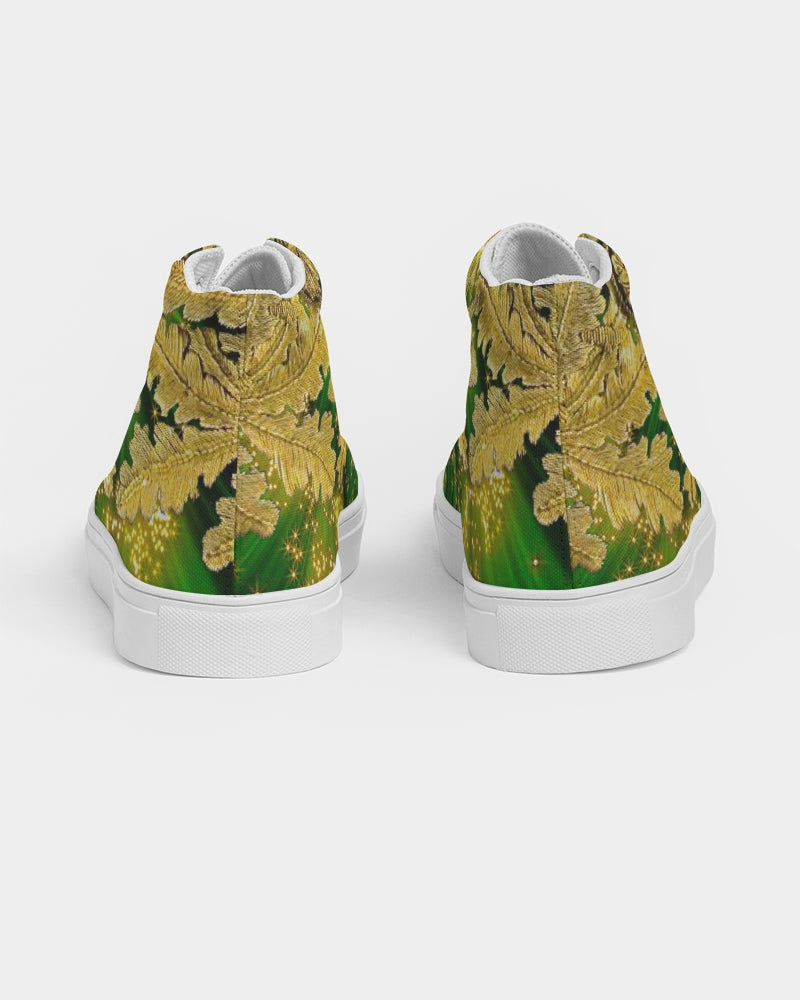 Verde Aurum Vine Men's Hightop Canvas Shoe