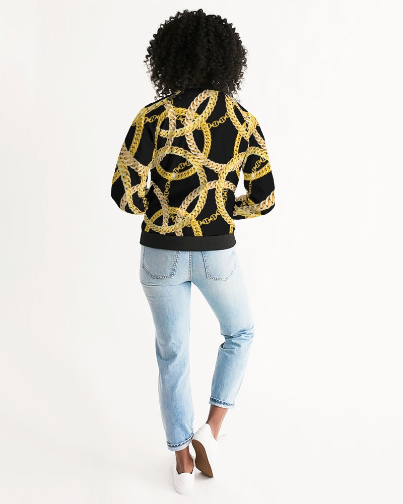 Gold Links Women's Bomber Jacket