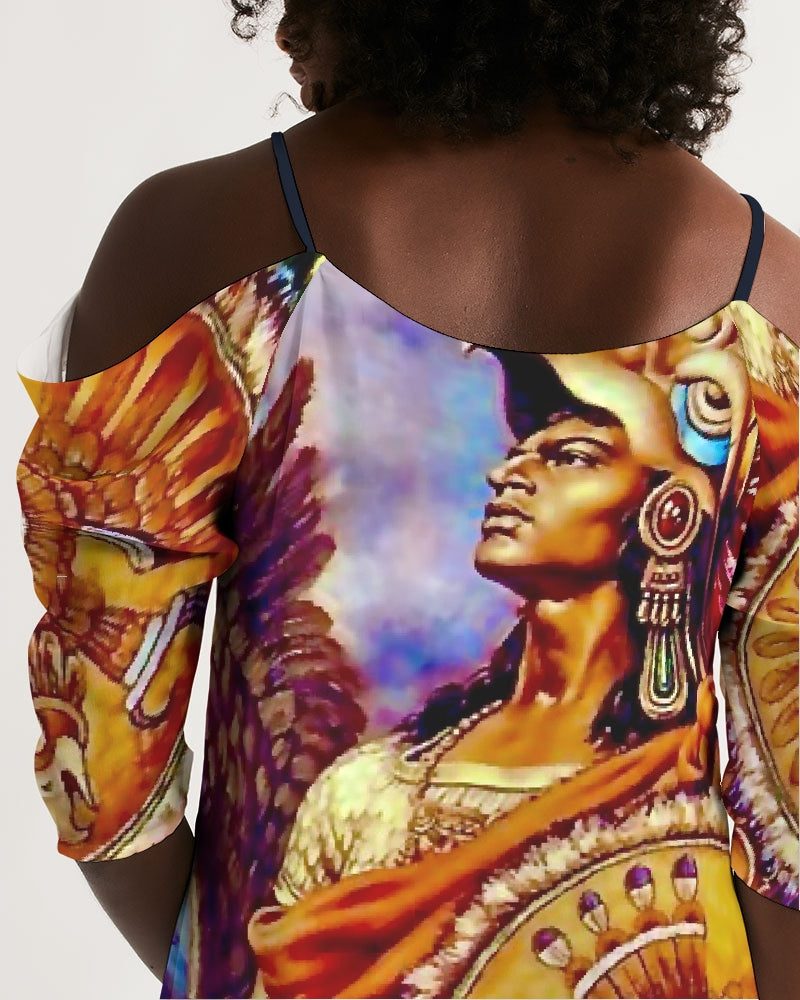 Billionaire Girlscouts Aztecs Women's Open Shoulder A-Line Dress