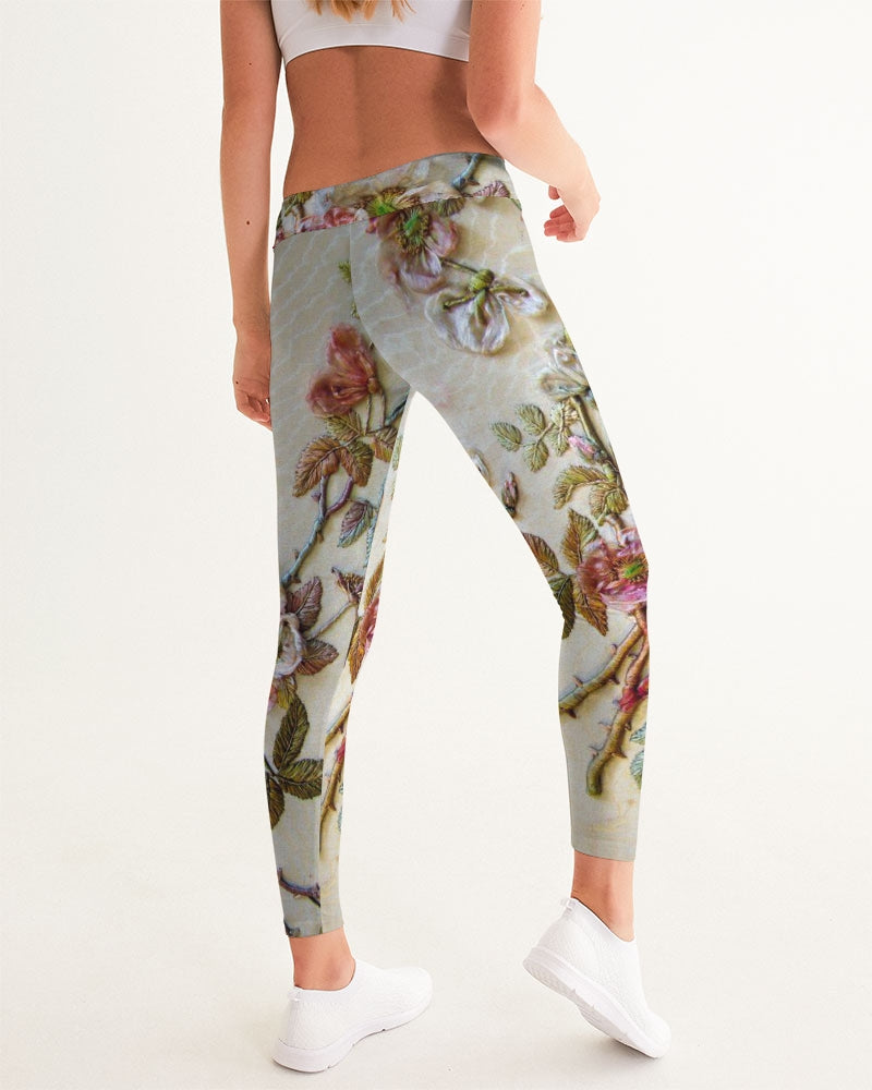 Ivory Flora Women's Yoga Pants