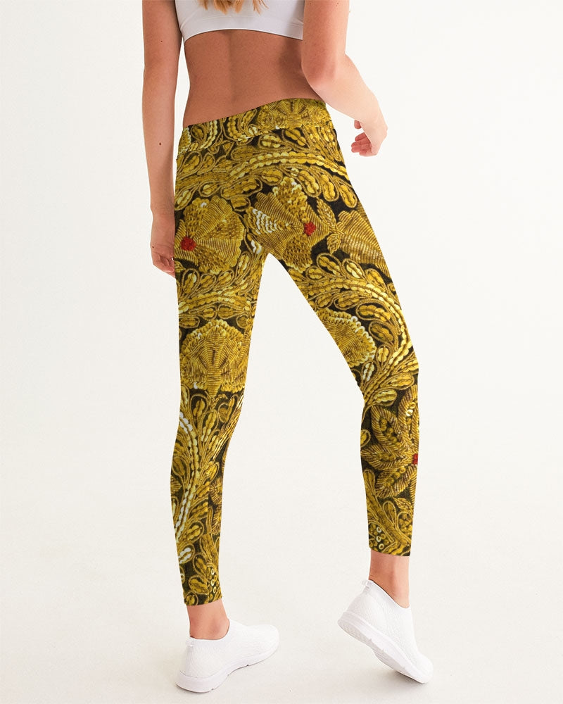 Gold Baroque Women's Yoga Pants
