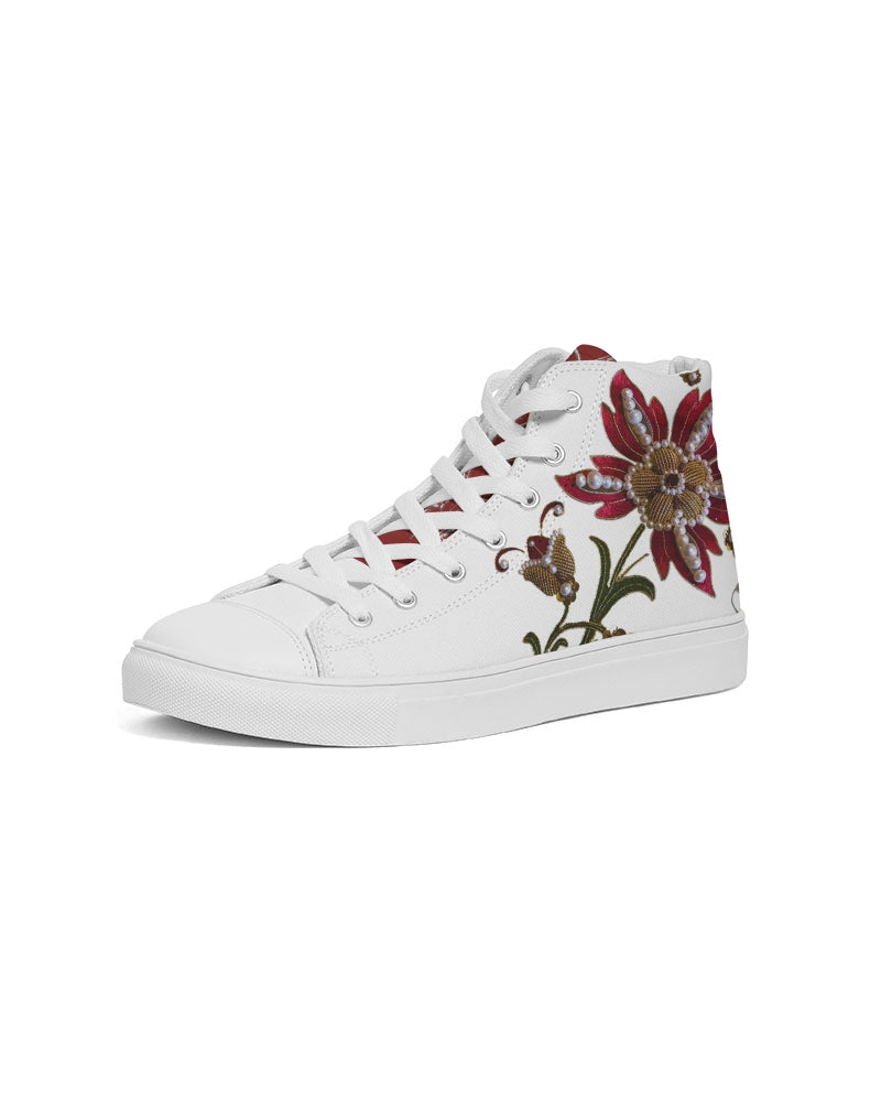 Crimson Aurum Flora Women's Hightop Canvas Shoe