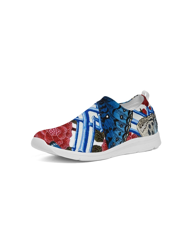 Butterflies and Roses Women's Slip-On Flyknit Shoe