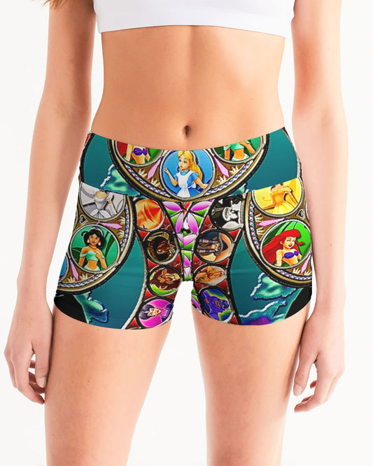 Fairytales Women's Mid-Rise Yoga Shorts
