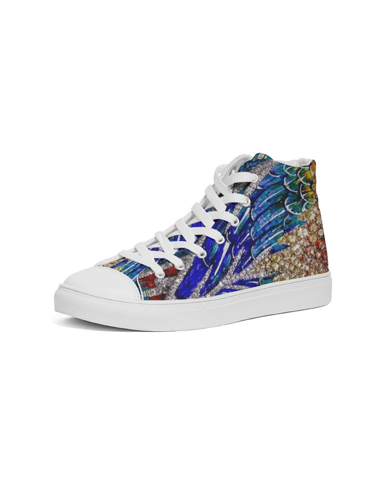 Disco Blue Women's Hightop Canvas Shoe