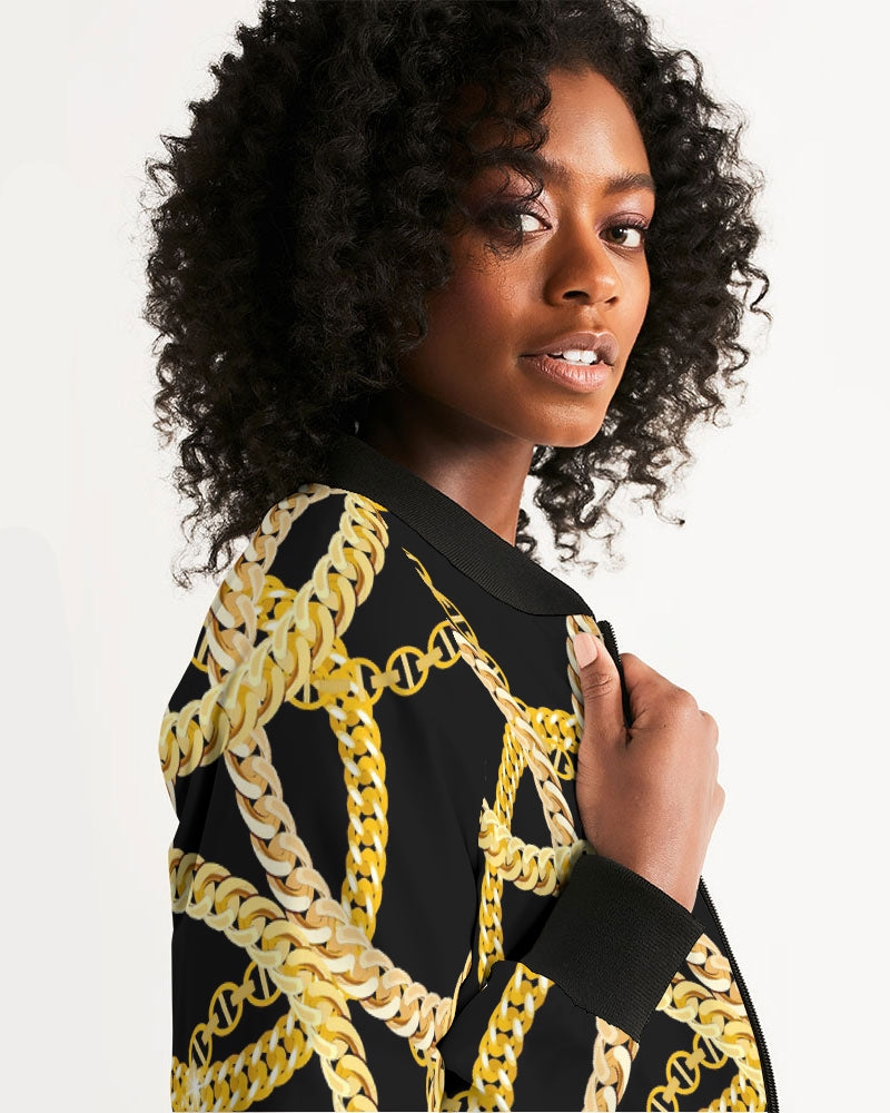 Gold Links Women's Bomber Jacket
