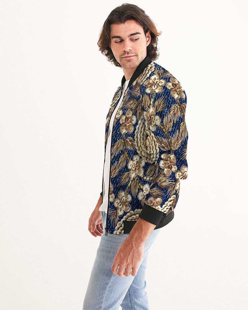 Denim & Gold Men's Bomber Jacket