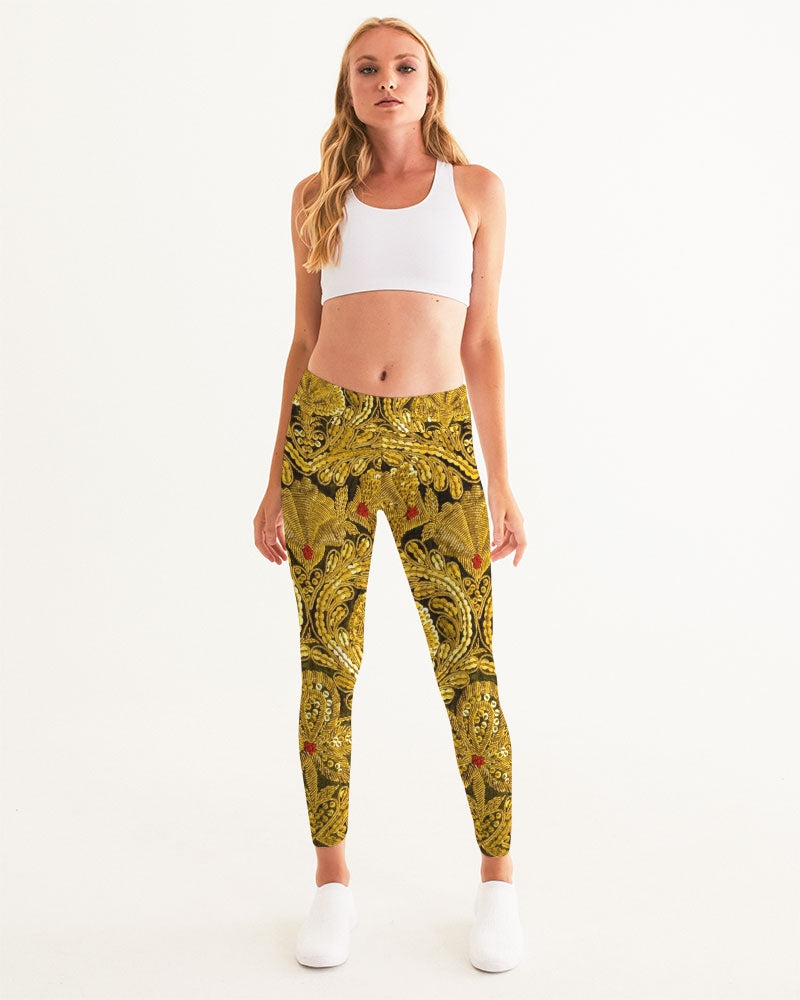 Gold Baroque Women's Yoga Pants