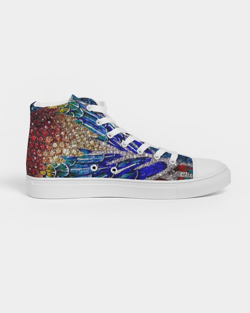 Disco Blue Women's Hightop Canvas Shoe