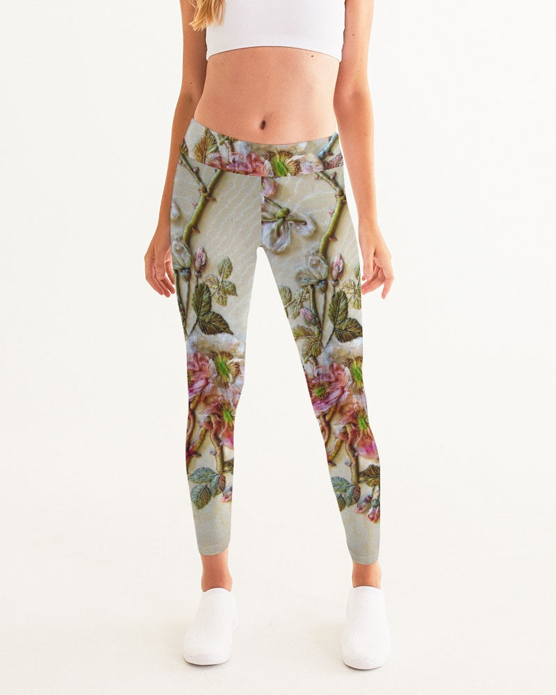 Ivory Flora Women's Yoga Pants