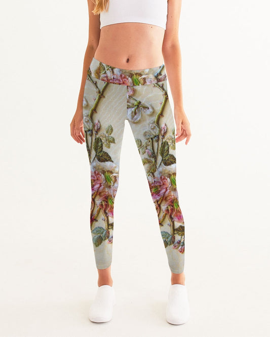 Ivory Flora Women's Yoga Pants