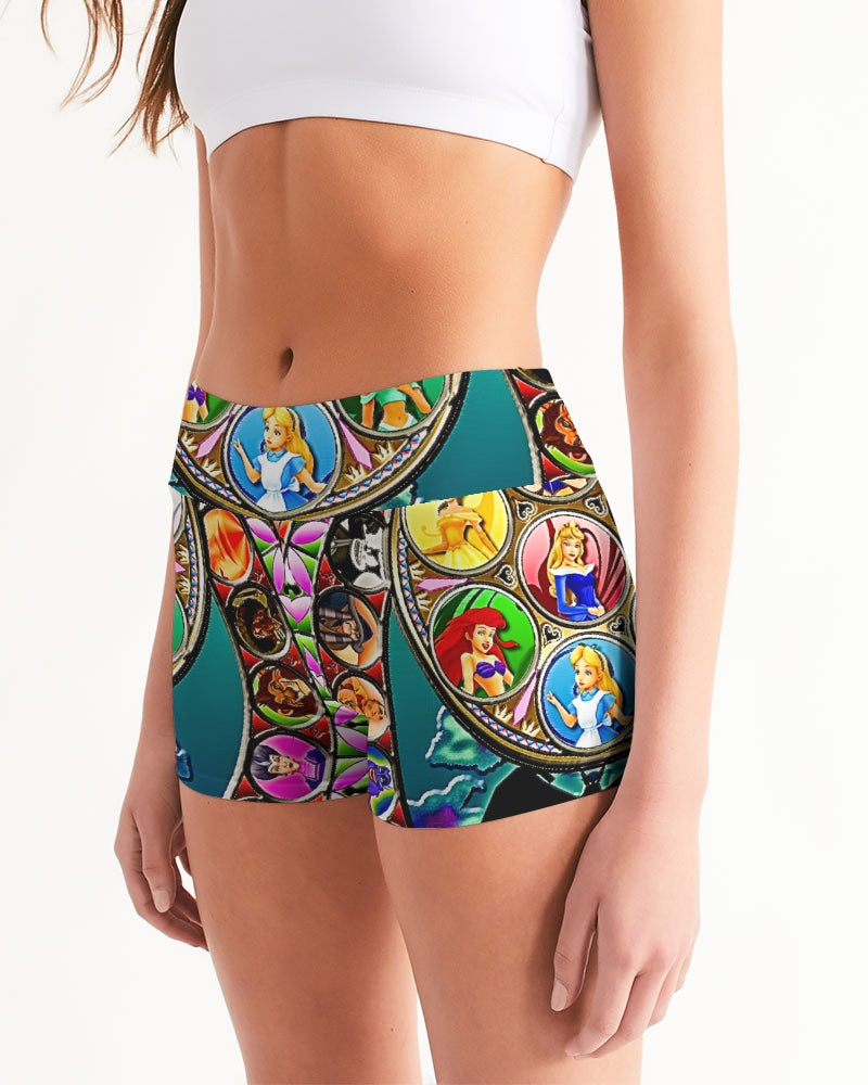 Fairytales Women's Mid-Rise Yoga Shorts
