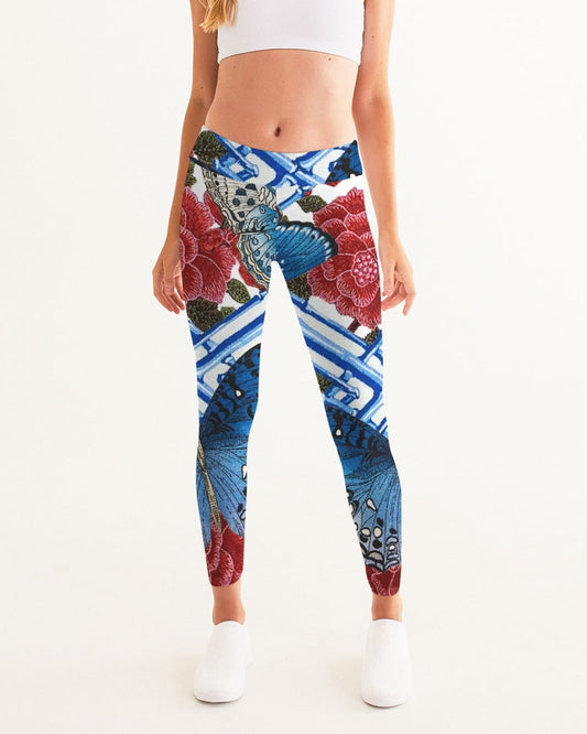 Butterflies and Roses Women's Yoga Pants