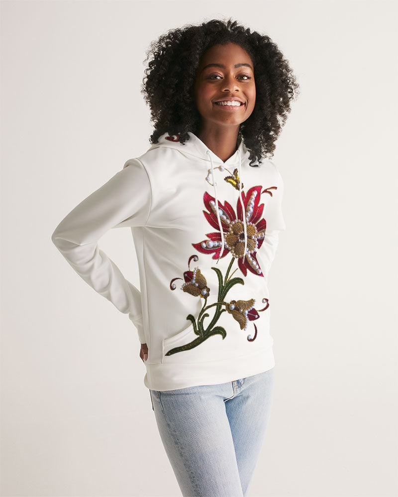 Crimson Aurum Flora Women's Hoodie