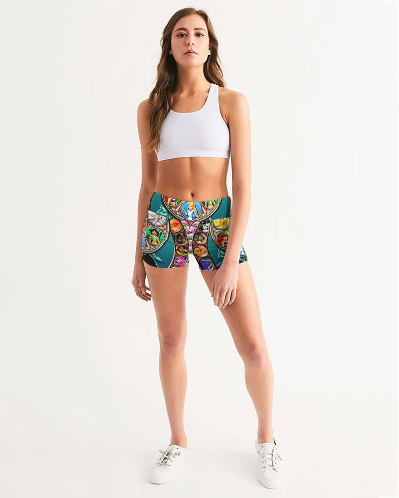 Fairytales Women's Mid-Rise Yoga Shorts